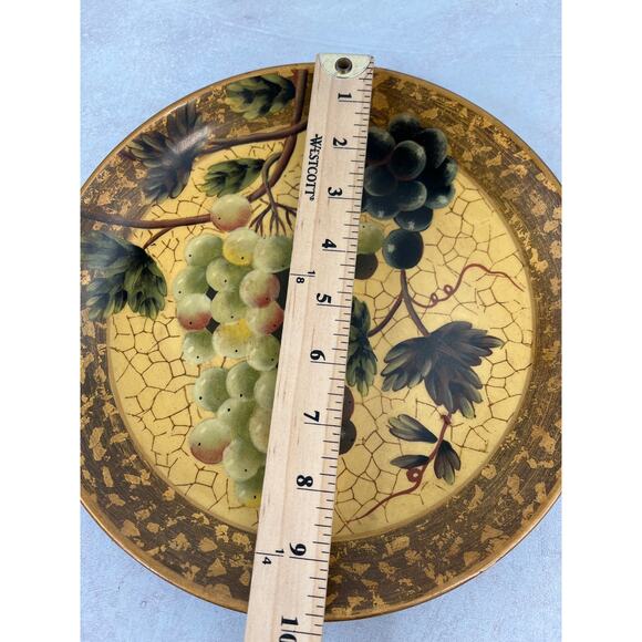 Oriental Accents Grape‎ Decorative Plate with metal stand - Picture 6 of 8